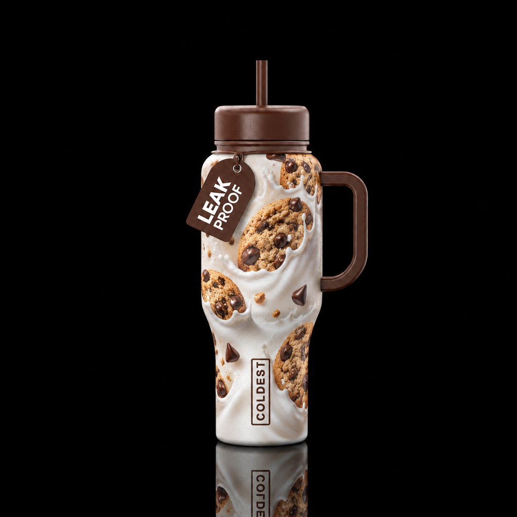 Milk & Cookies water bottle design
