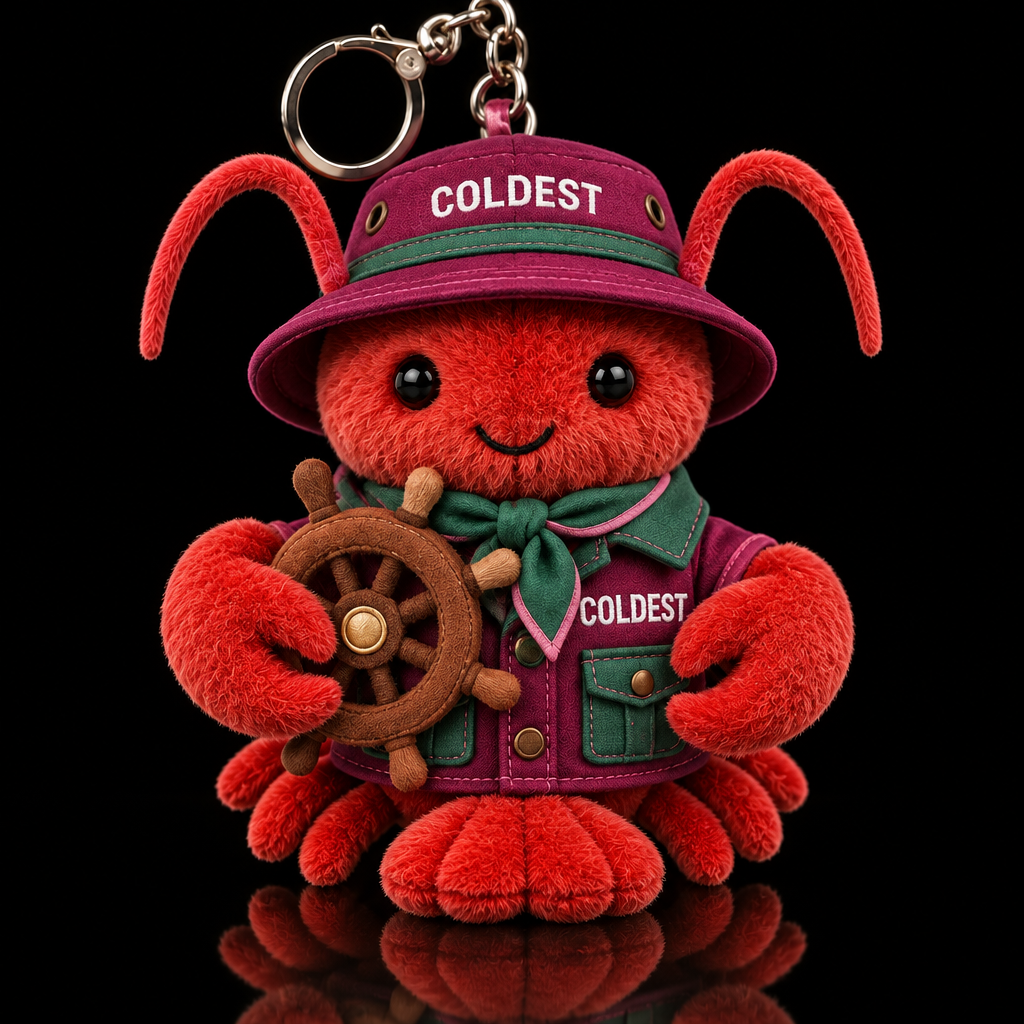 Larry the Lobster water bottle design