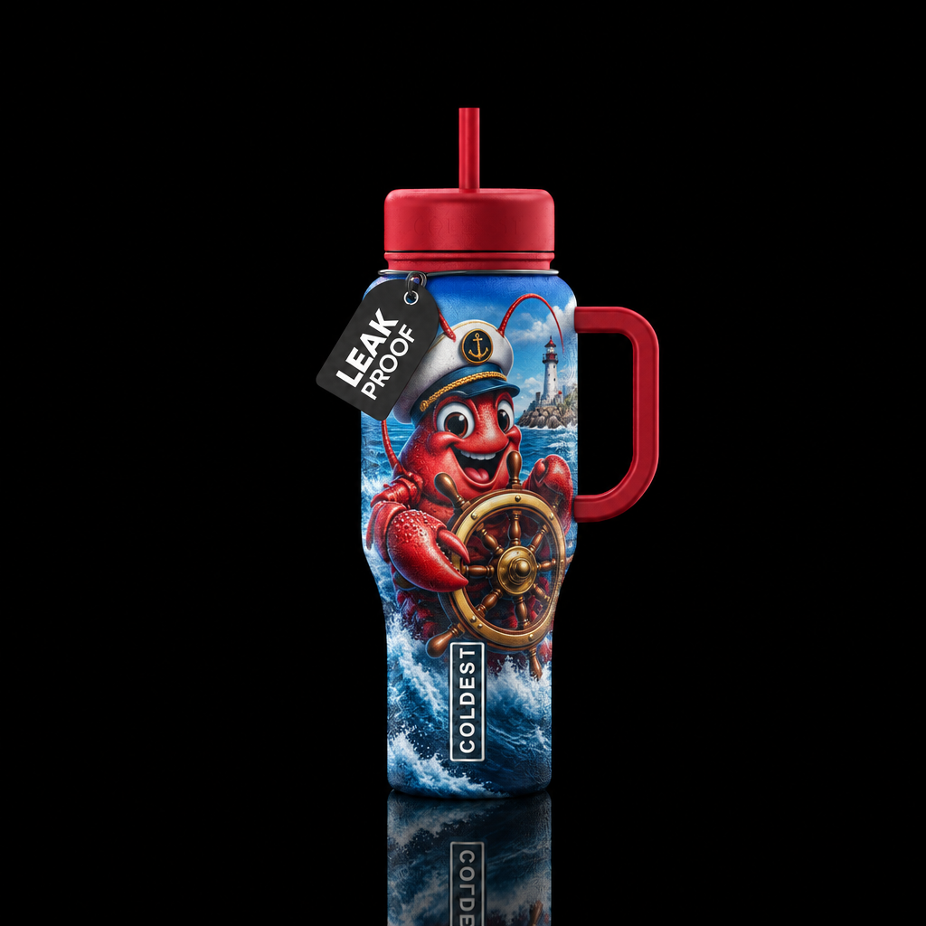 Captain of the Sea water bottle design