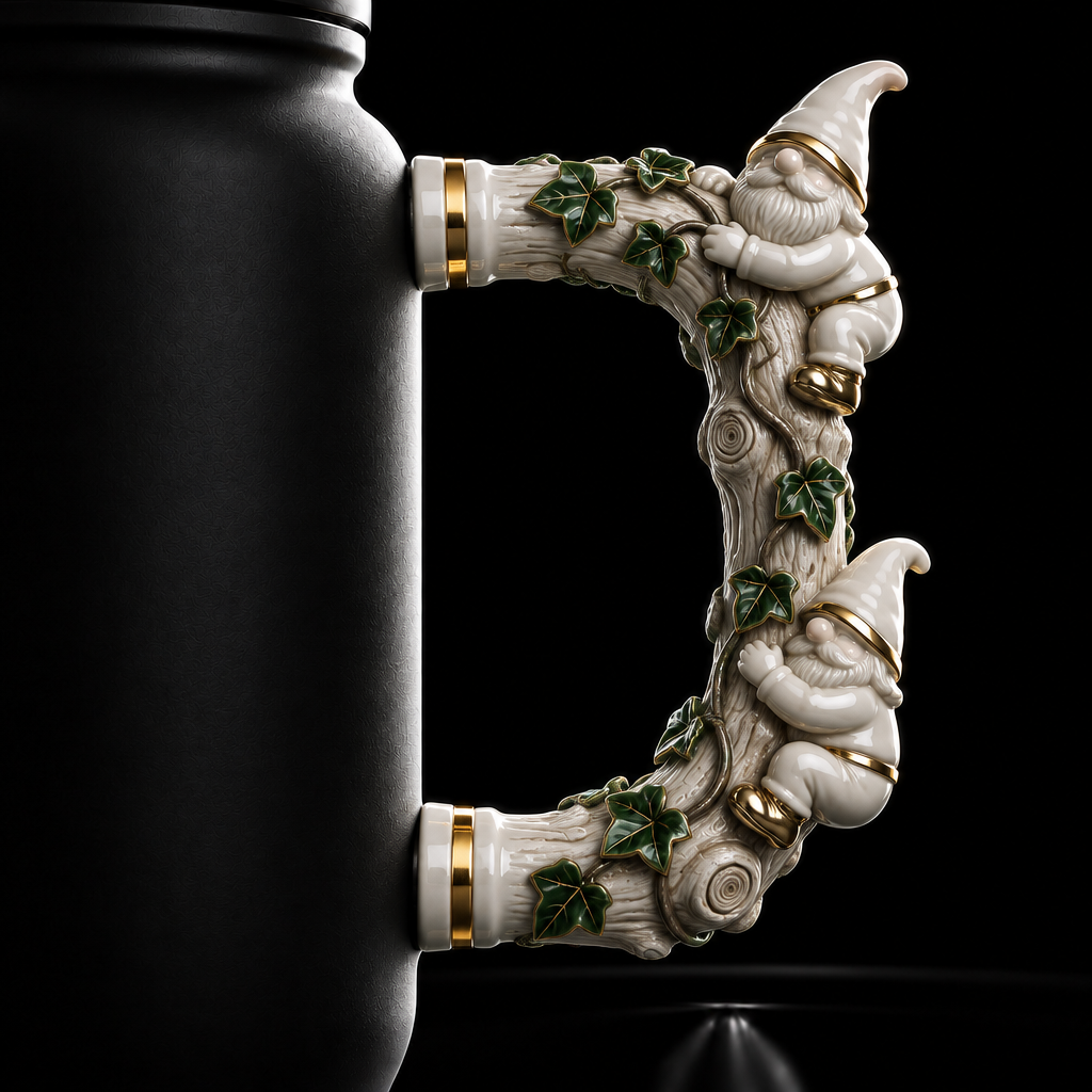 Gnome place I'd rather be water bottle design
