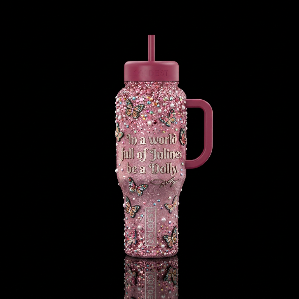 In a world full of Julines be a Dolly. Sparkles of... water bottle design