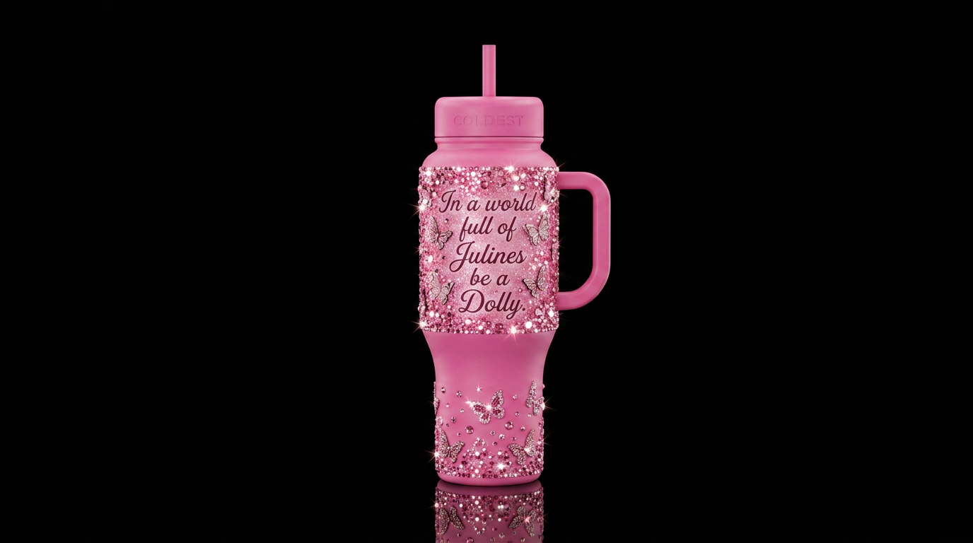 In a world full of Julines be a Dolly. Sparkles of... water bottle design