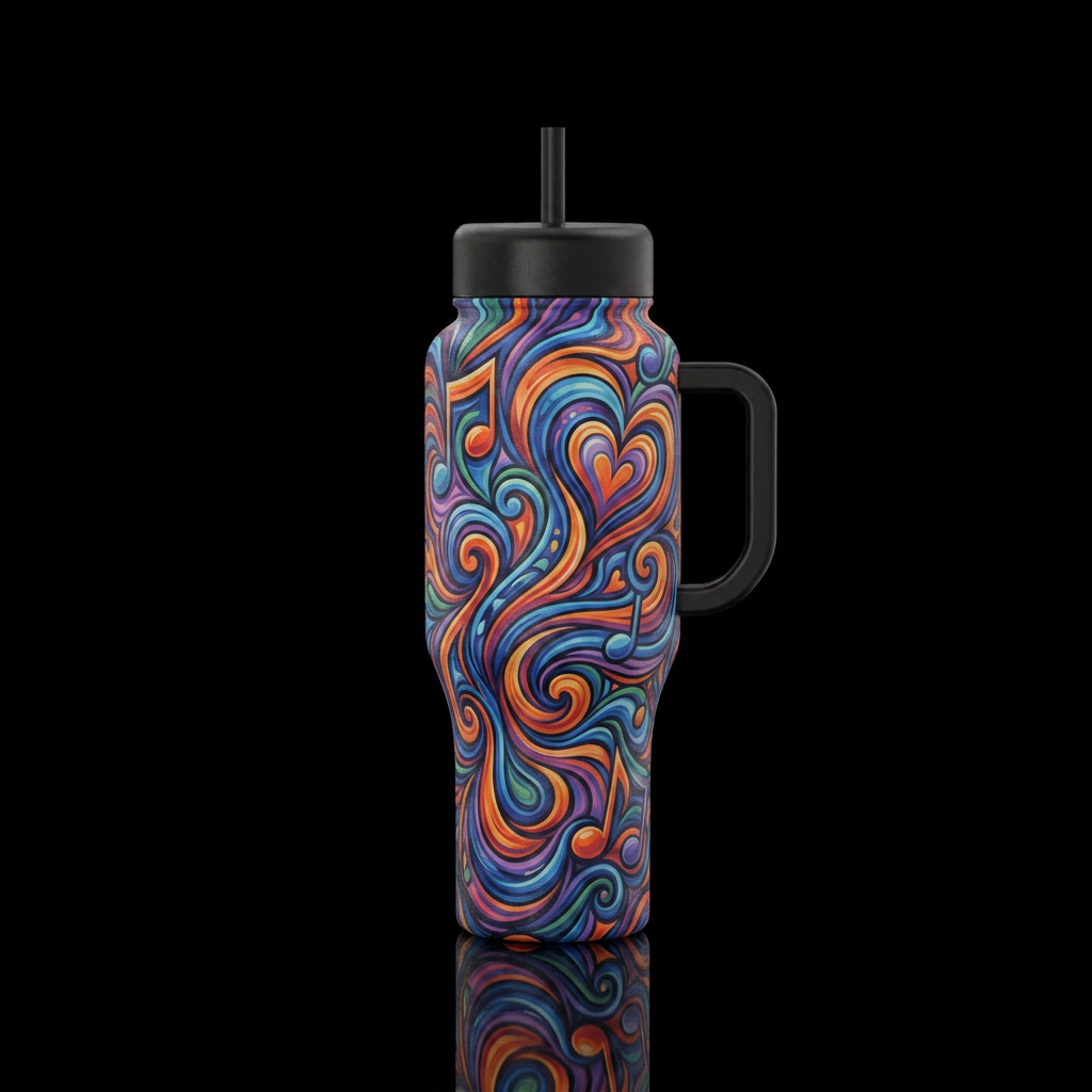Love hurts by kissrhythm in colors. No name just t... water bottle design