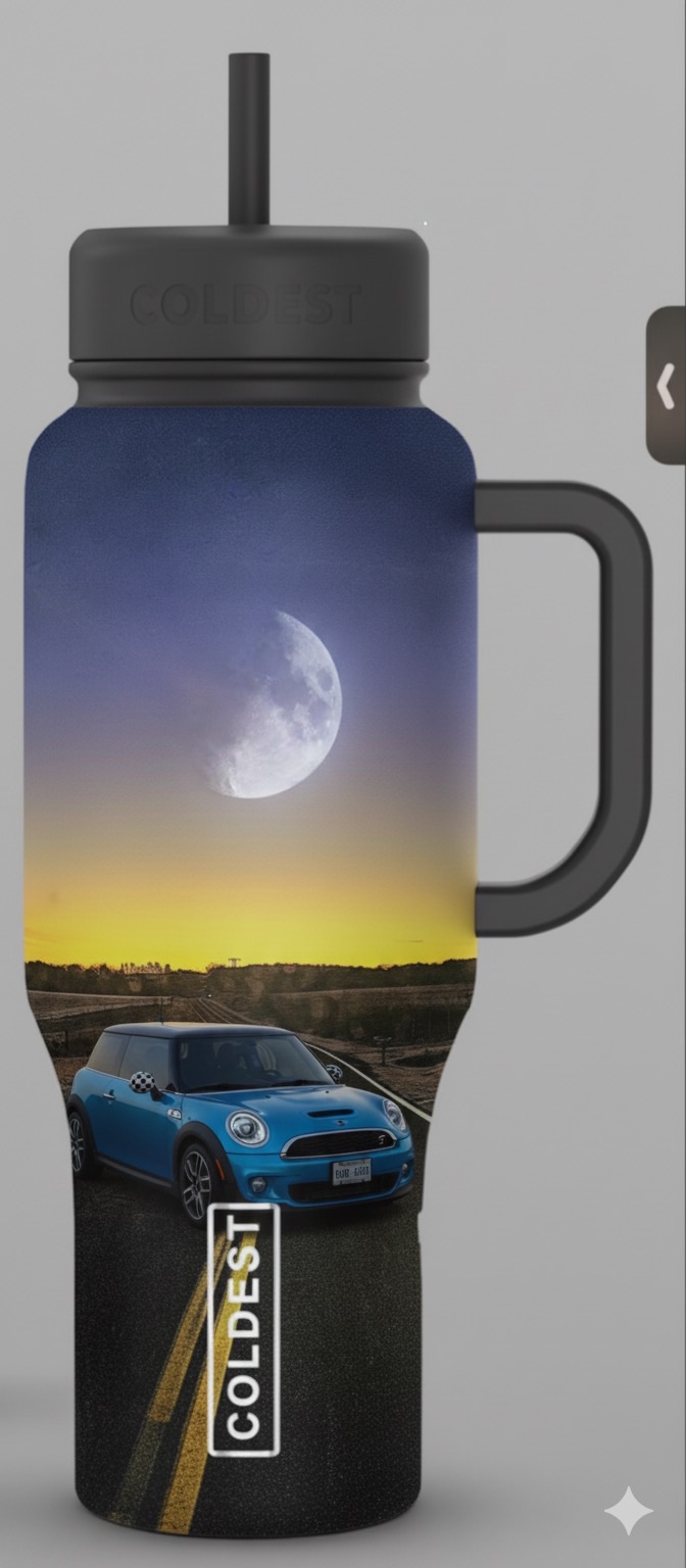 Sunset days 1 water bottle design