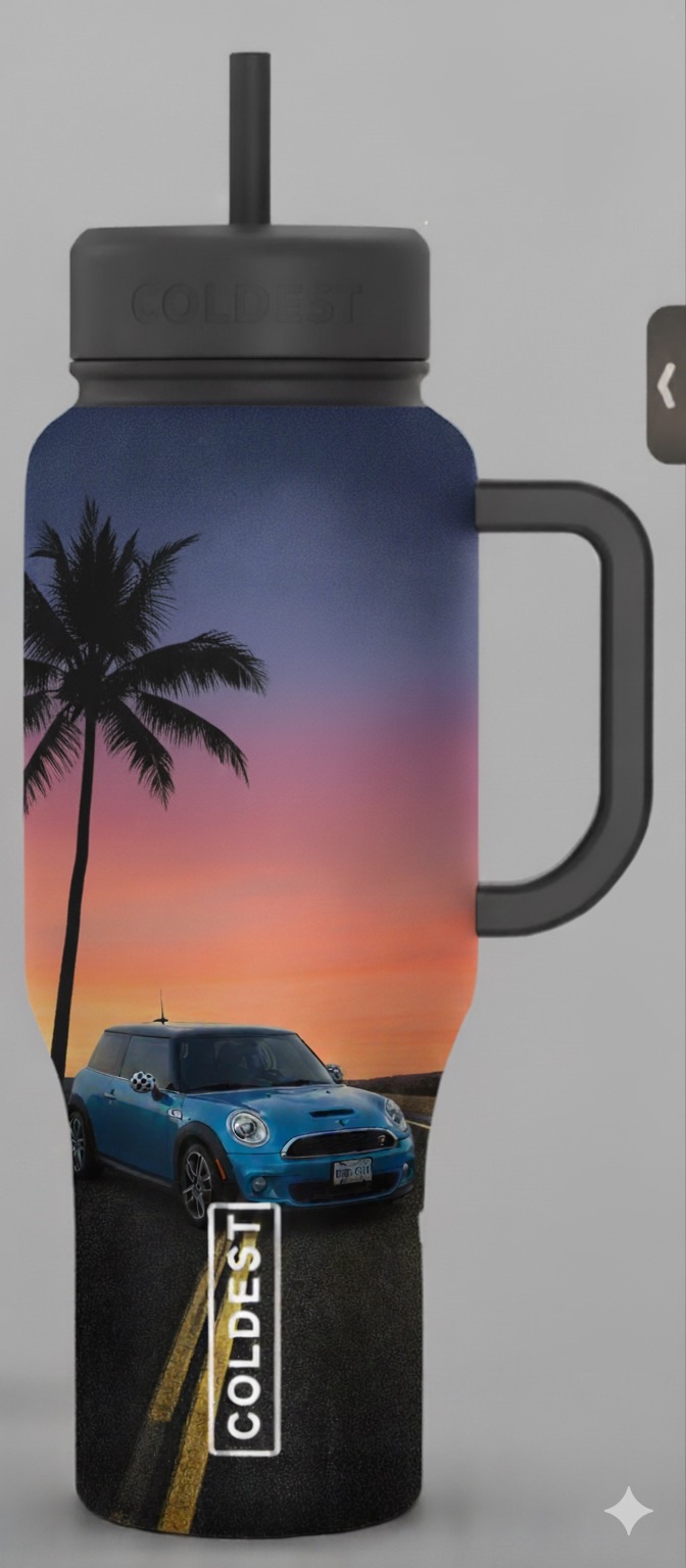 Sunset days 3 water bottle design