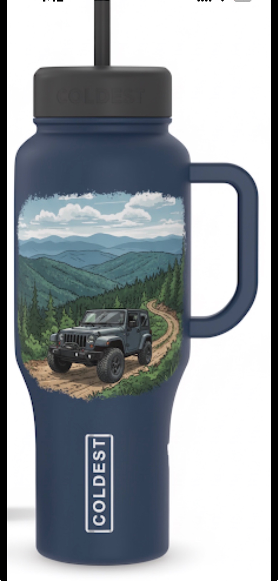 Jeep life water bottle design