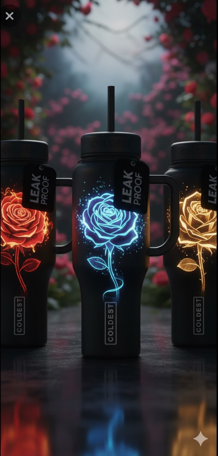 Ethereal bloom water bottle design