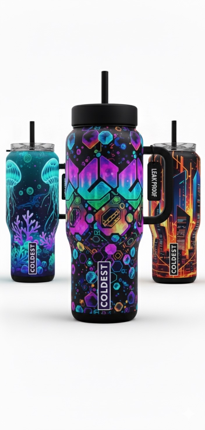 Hallucination 1 water bottle design