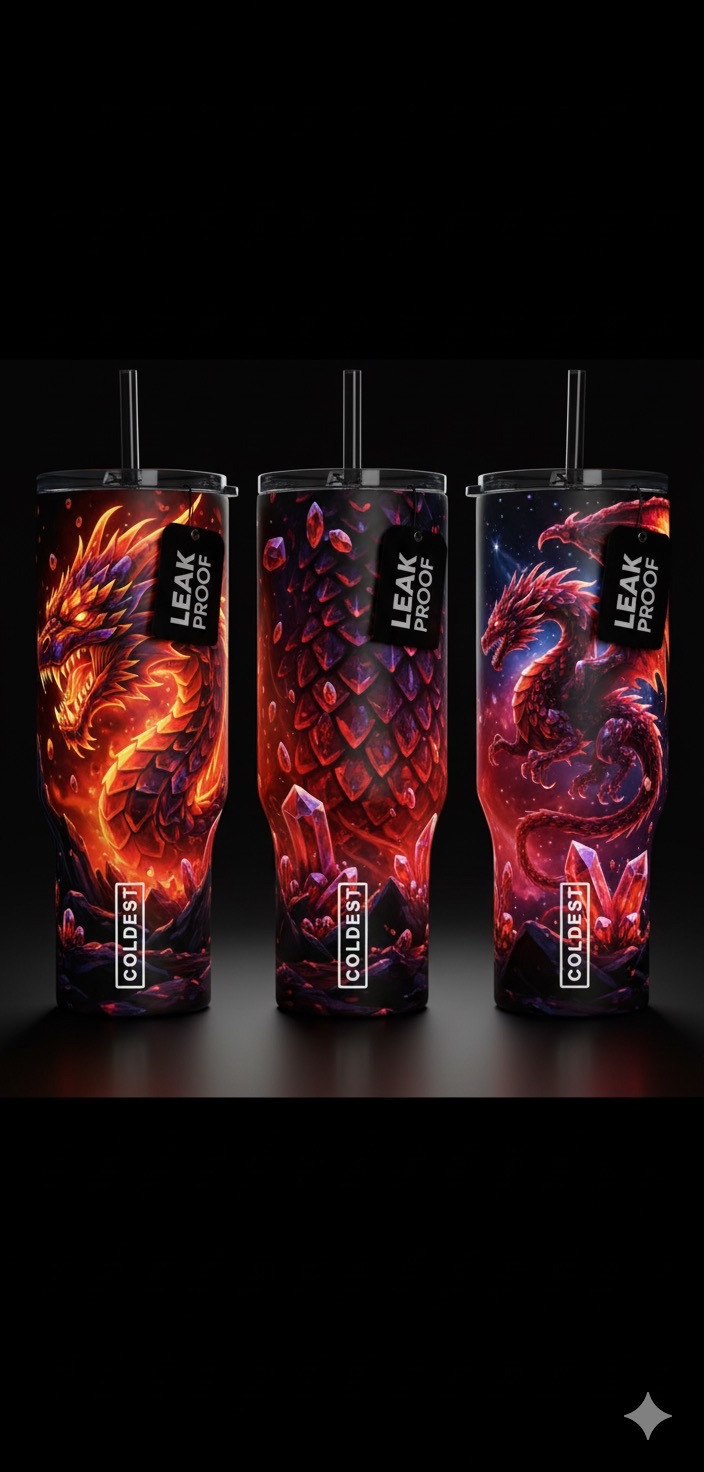 Dragon garnet 2 water bottle design