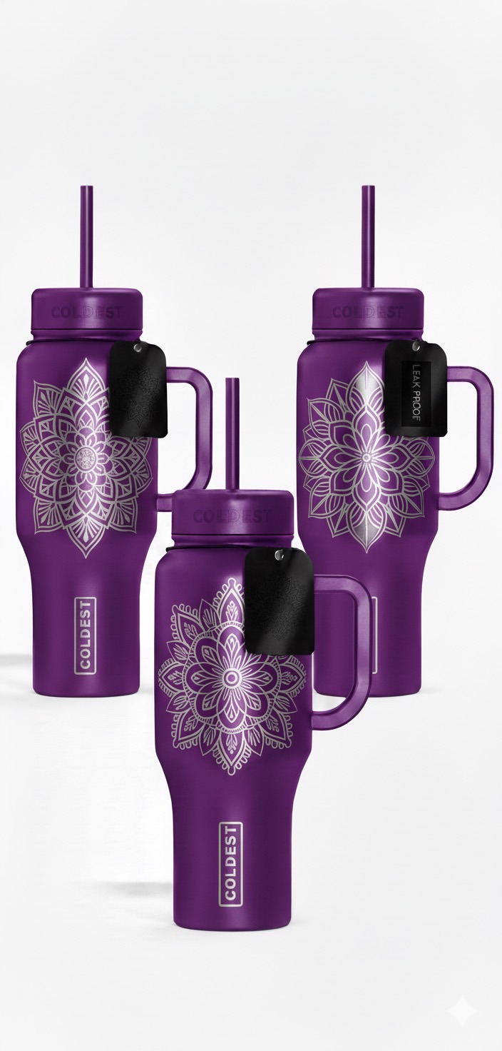 Mandala 1 water bottle design