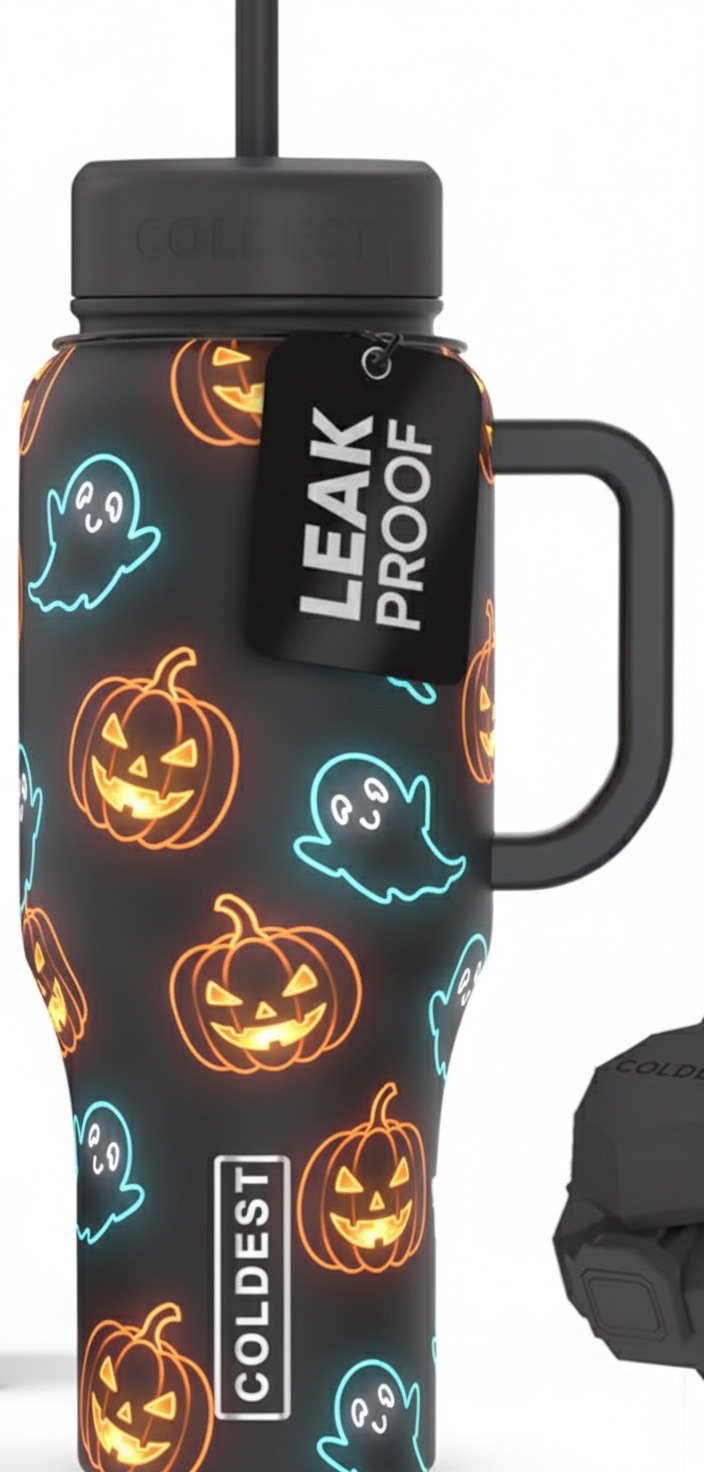Spooky time 2 water bottle design