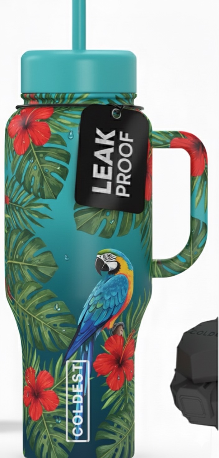 Tropical water bottle design