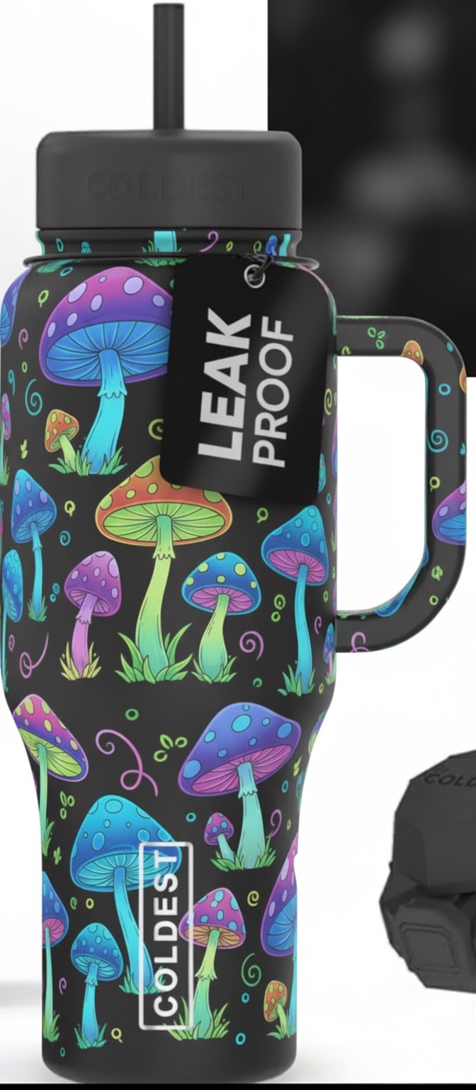 Shrooms 5 water bottle design