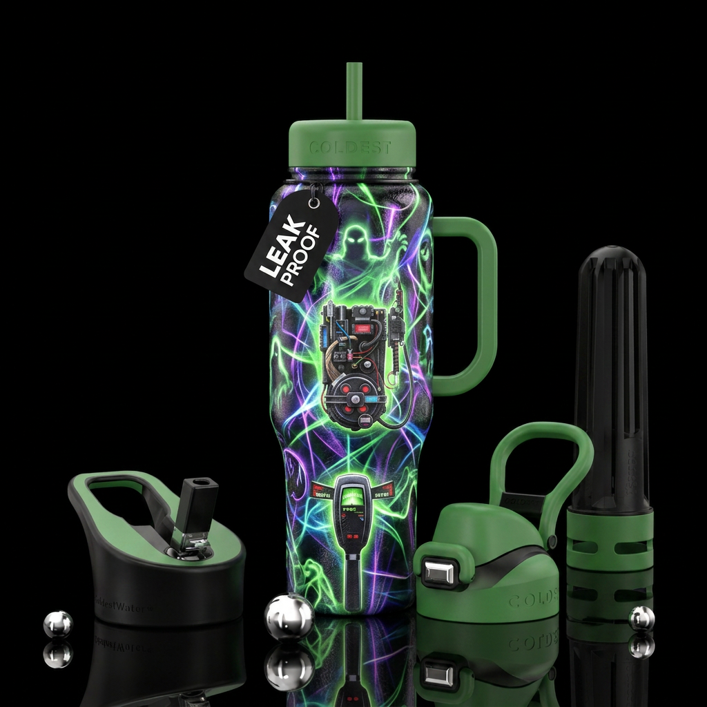 Ghostbusters water bottle design