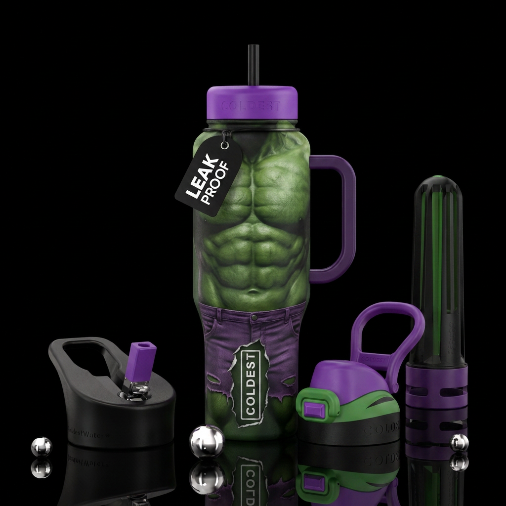 Hulk water bottle design