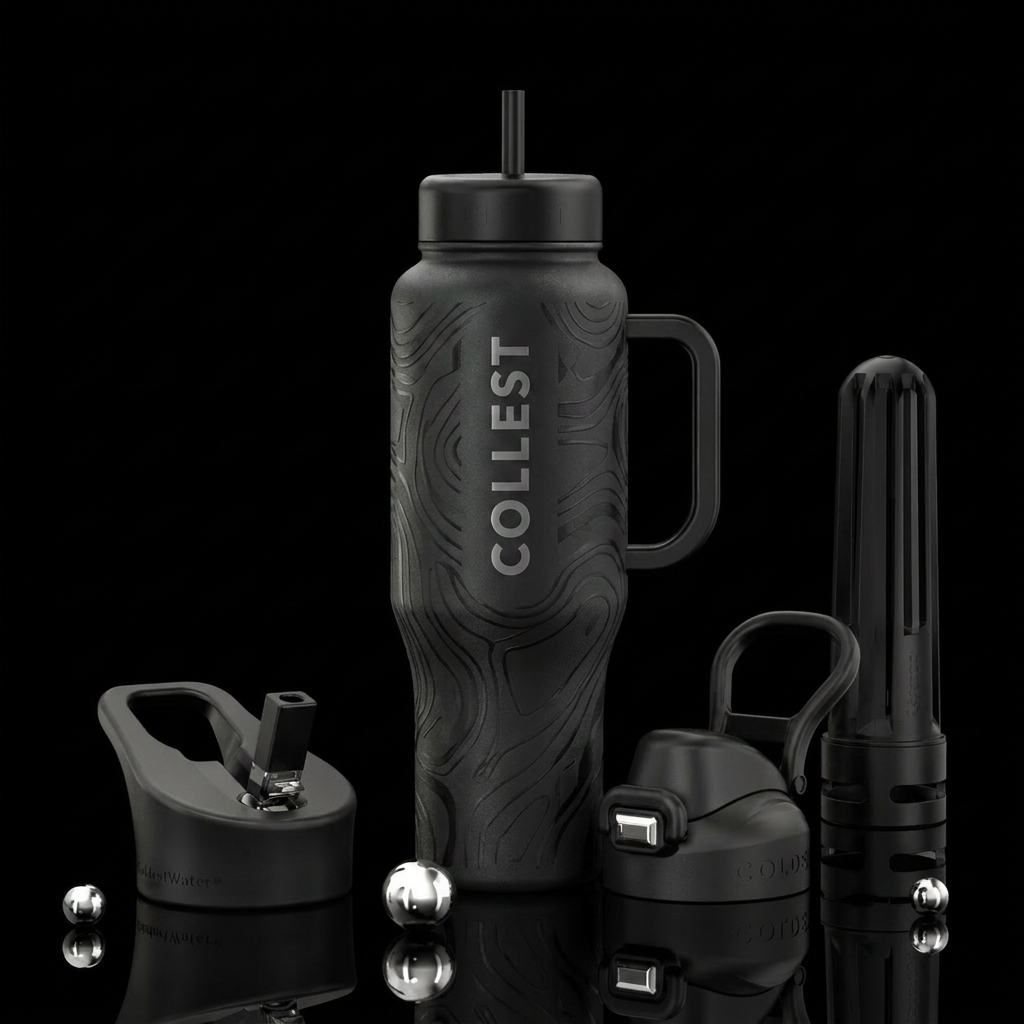 Earth vader water bottle design