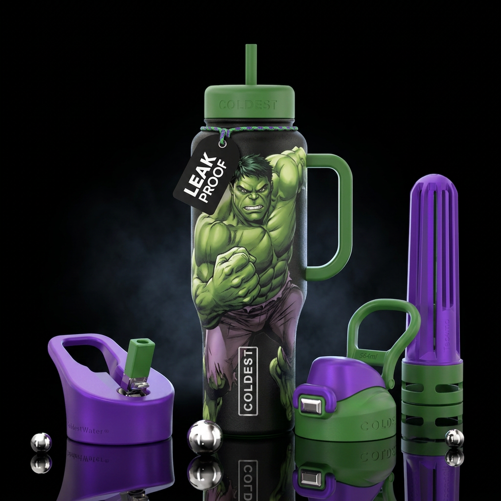 Hulk water bottle design
