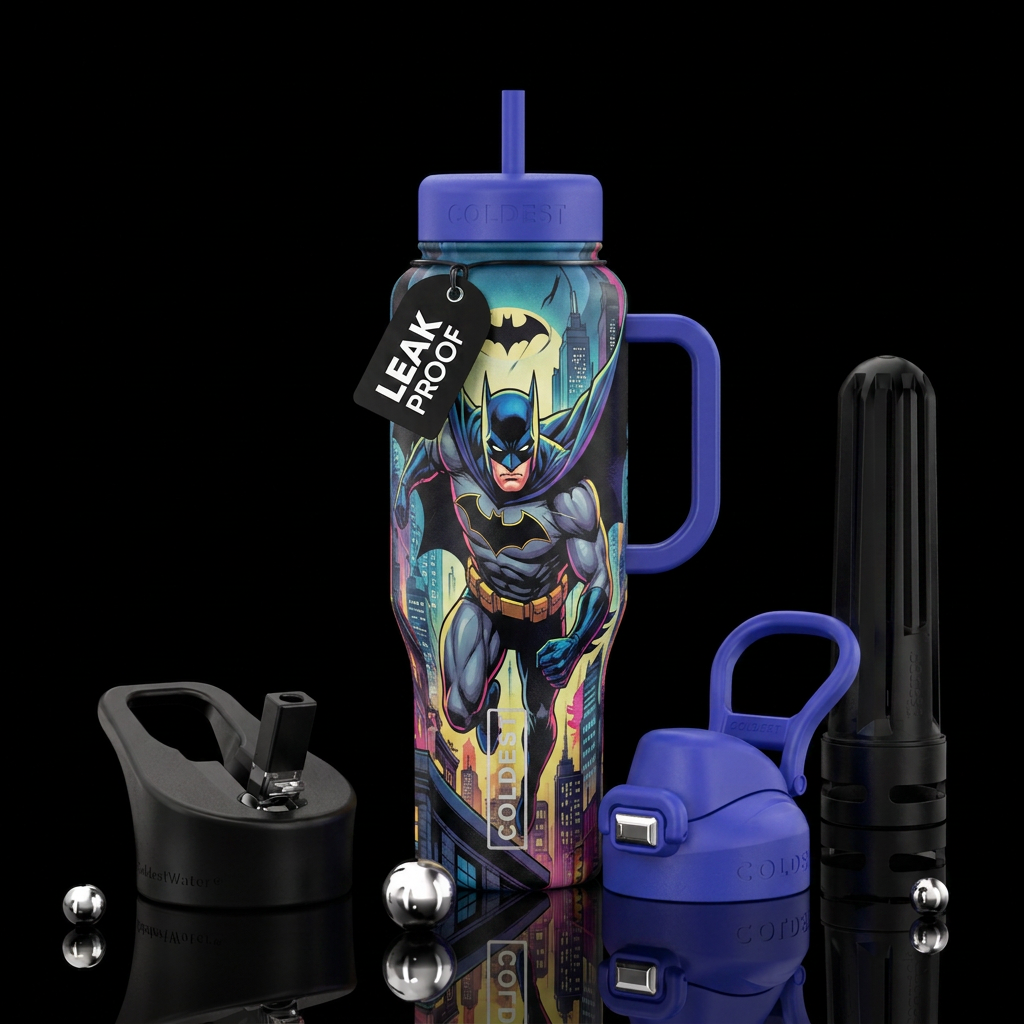 Batman water bottle design