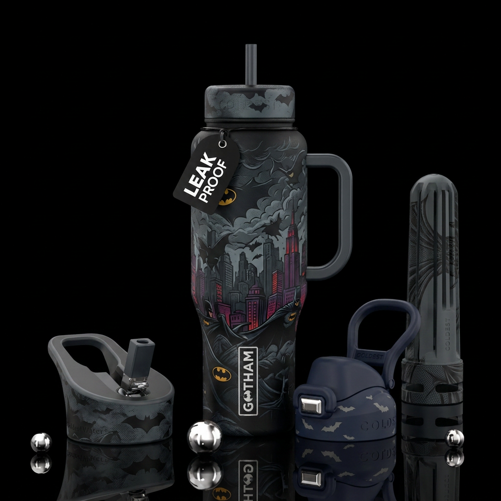 Batman water bottle design