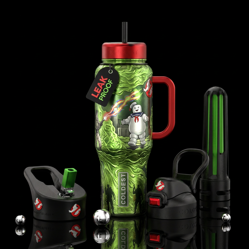 Ghostbusters water bottle design