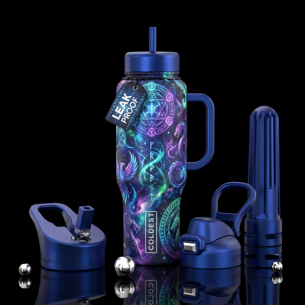 magical, fantasy water bottle design