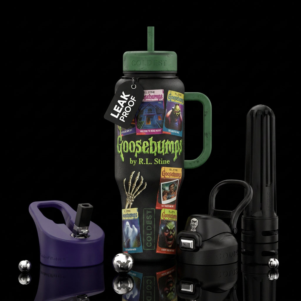 Goosebumps by R.L. Stine water bottle design