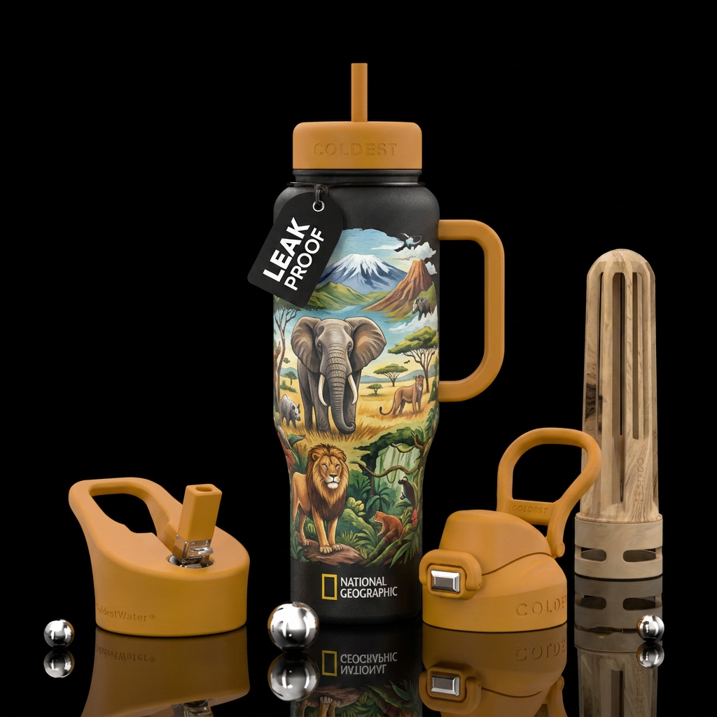 National Geographic water bottle design