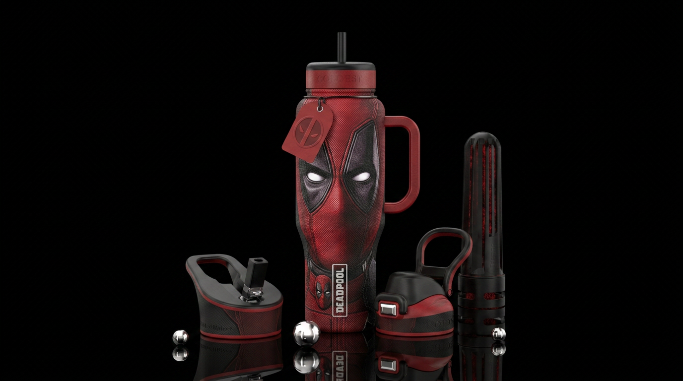 Deadpool water bottle design