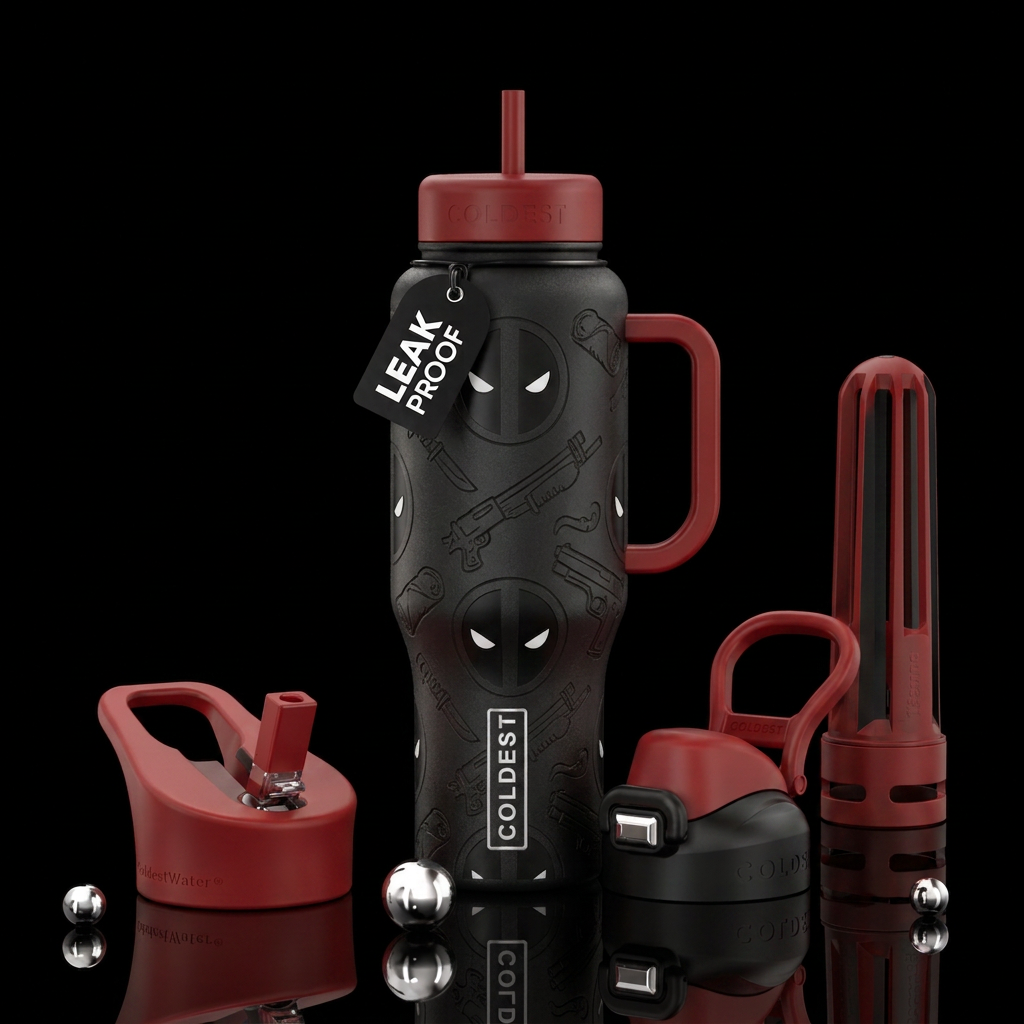 Deadpool water bottle design