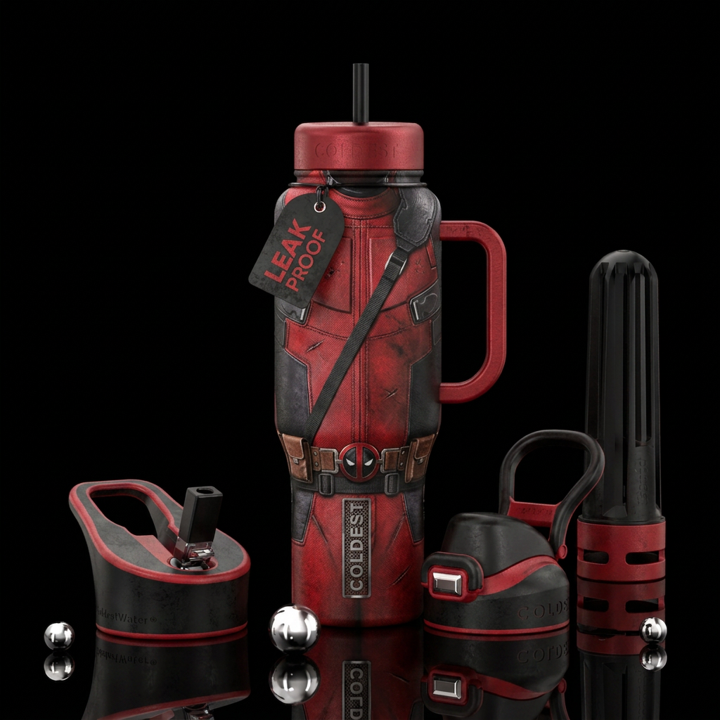Deadpool water bottle design