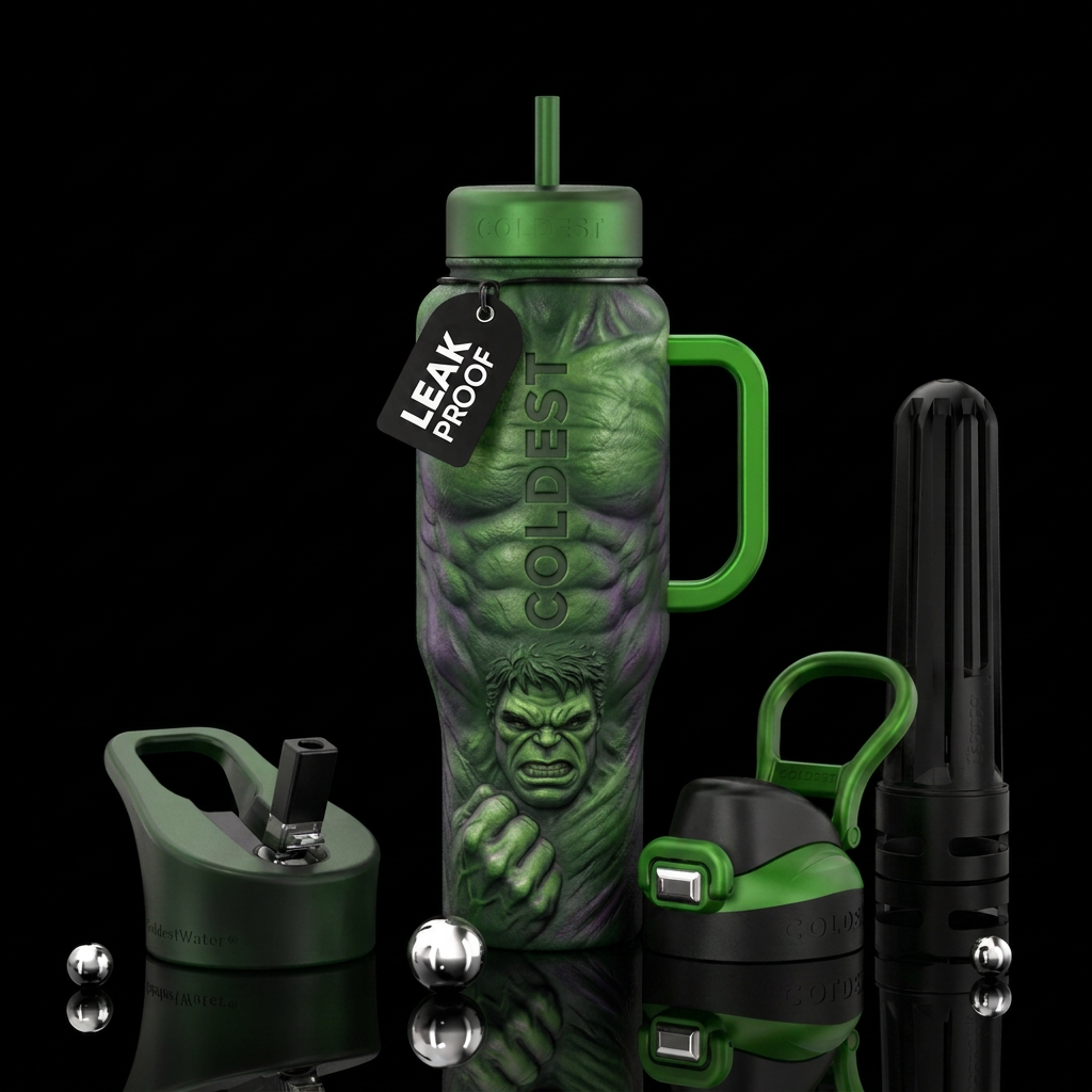 Hulk water bottle design