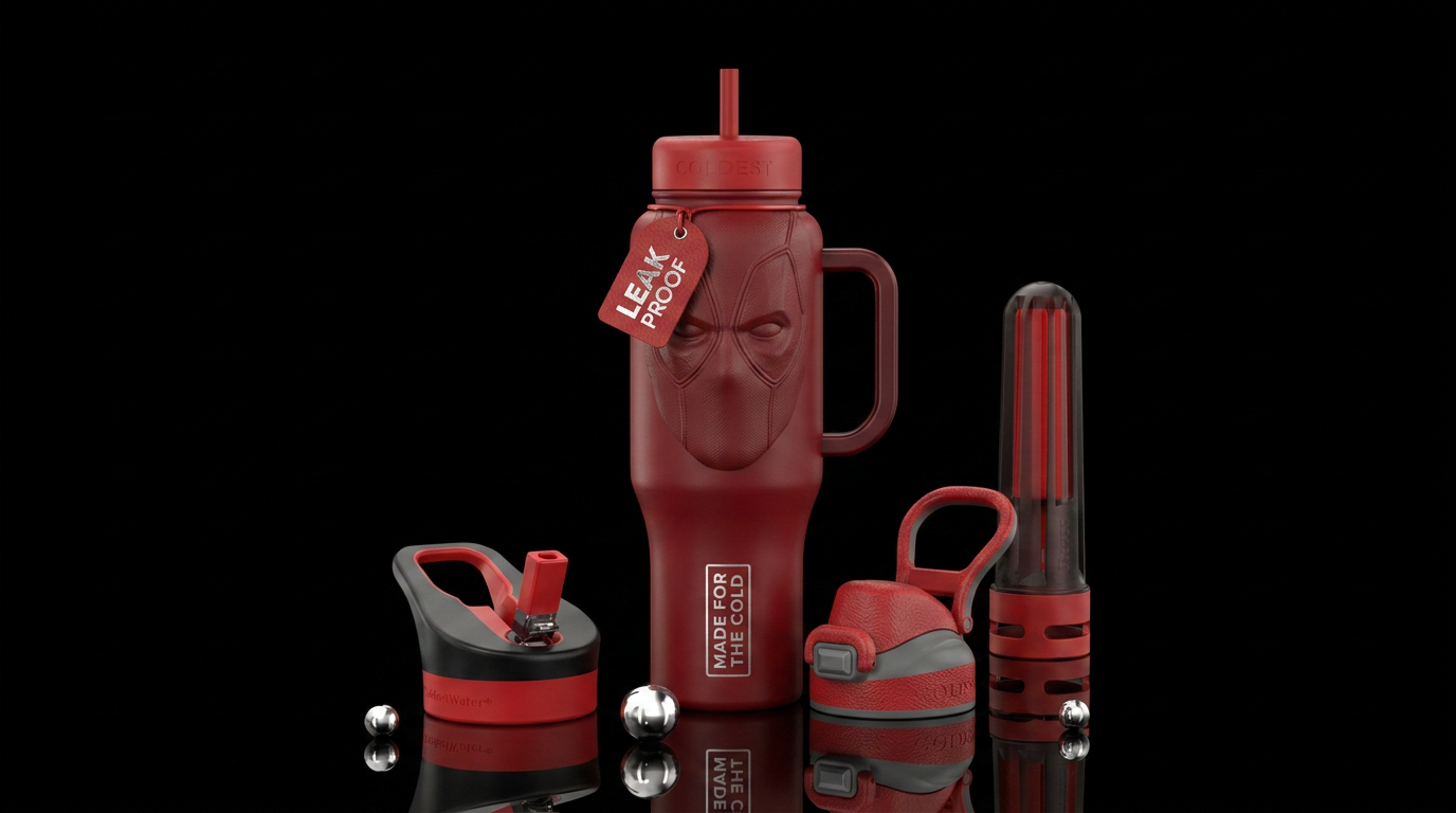 Deadpool water bottle design
