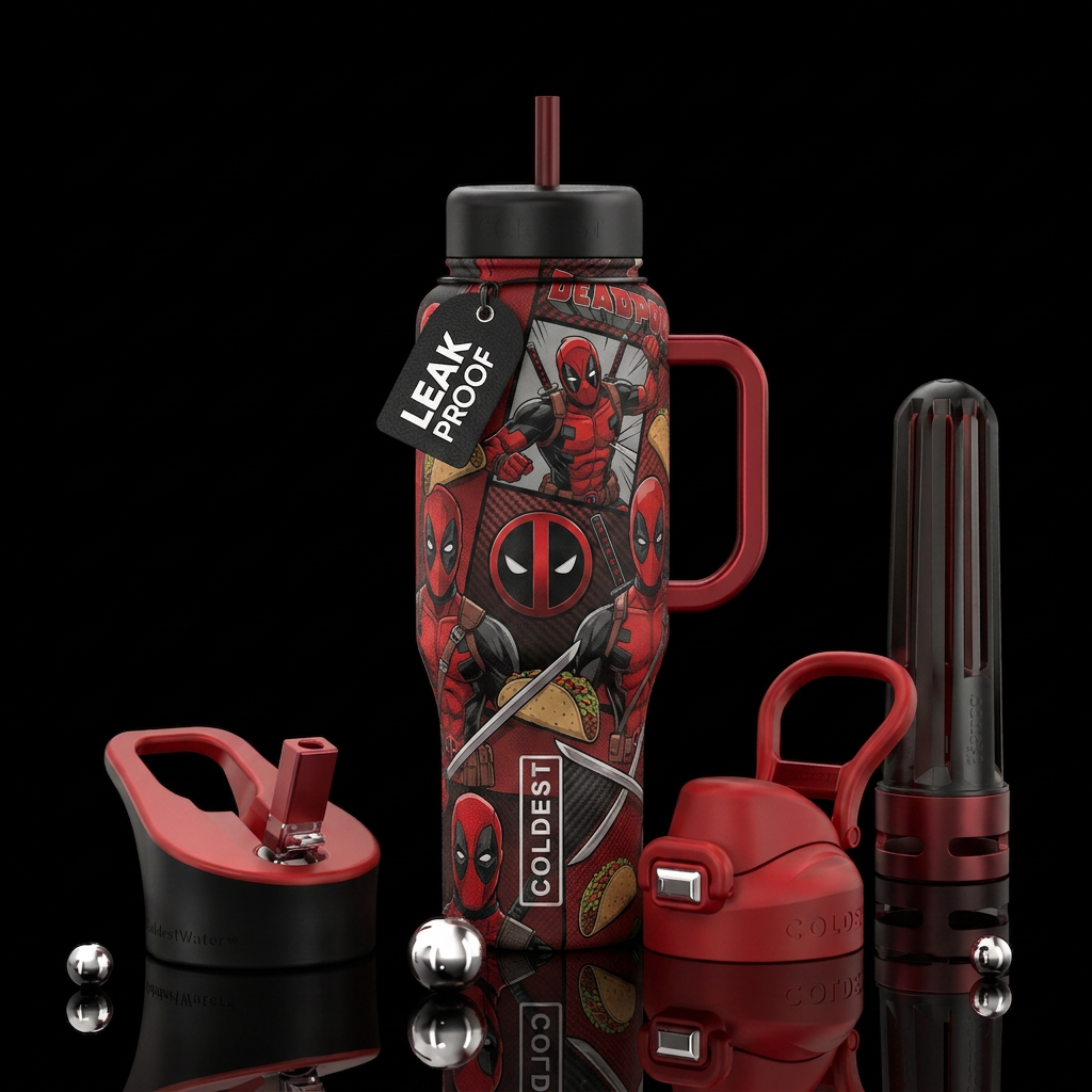 Deadpool water bottle design