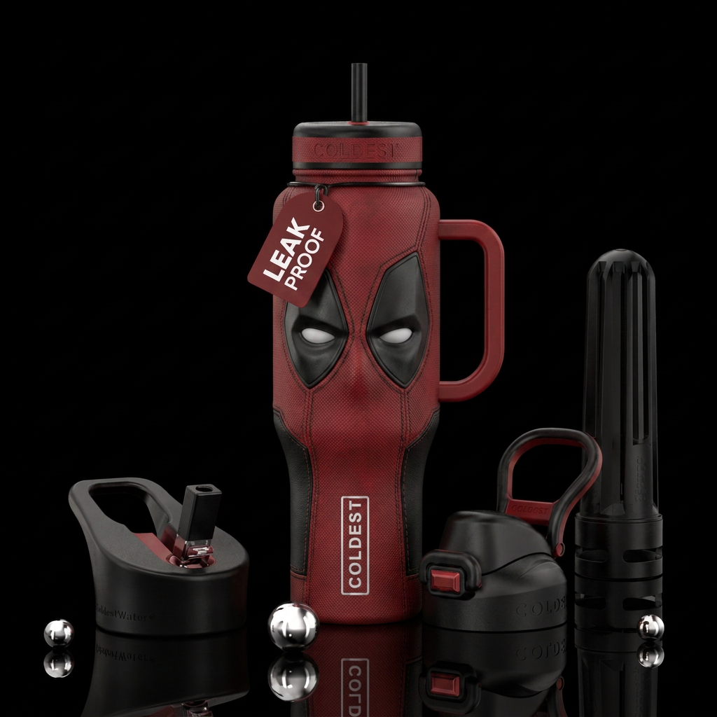 Deadpool water bottle design