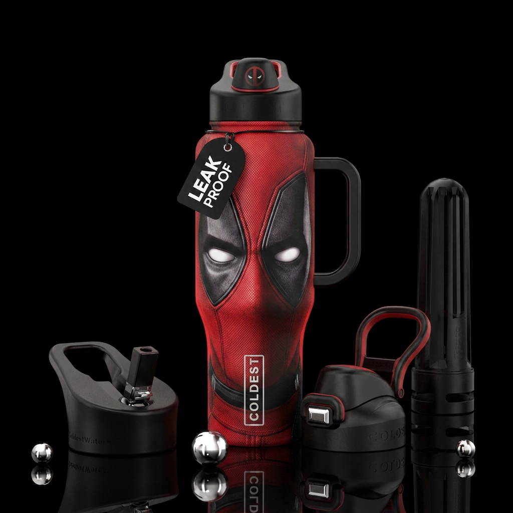 Deadpool water bottle design