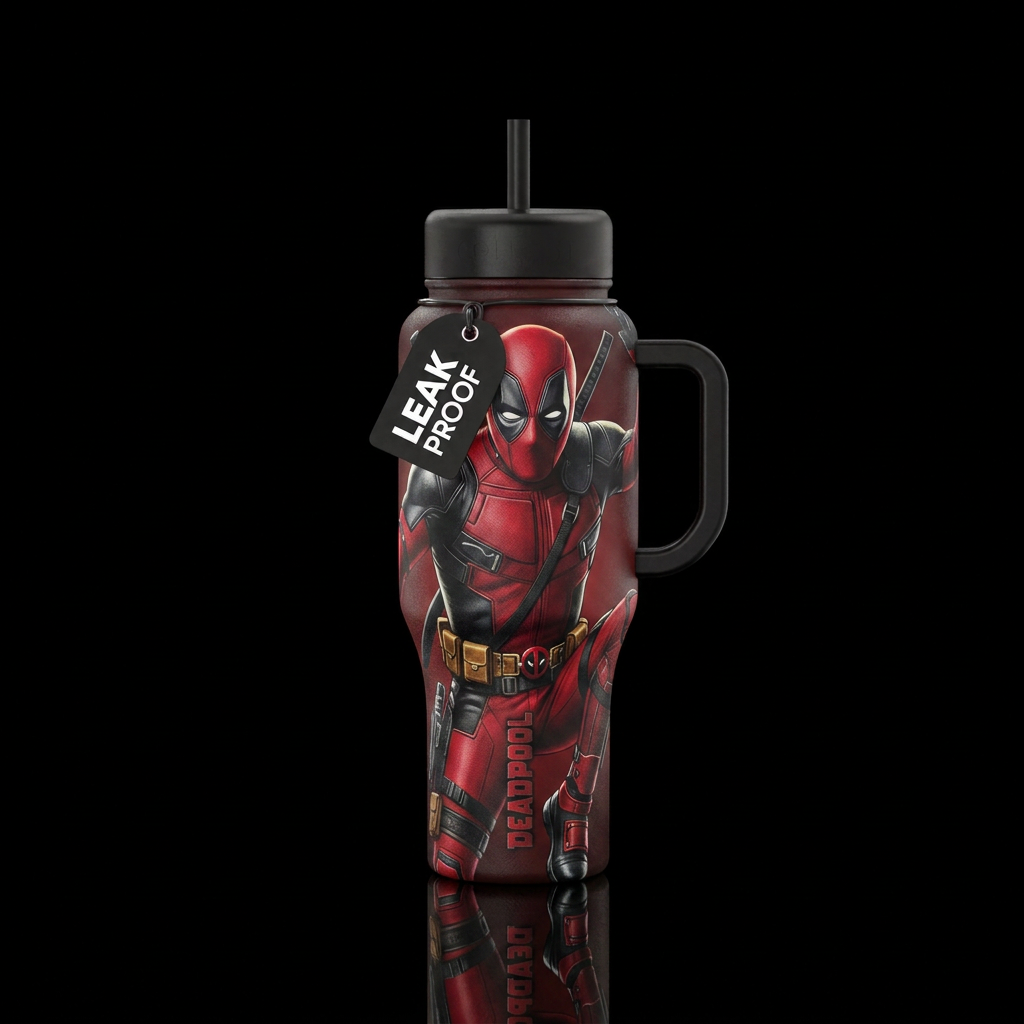 Deadpool water bottle design
