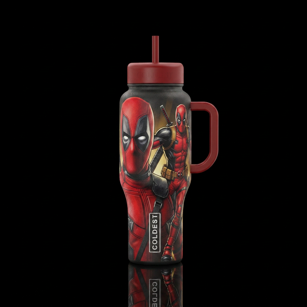 Deadpool water bottle design