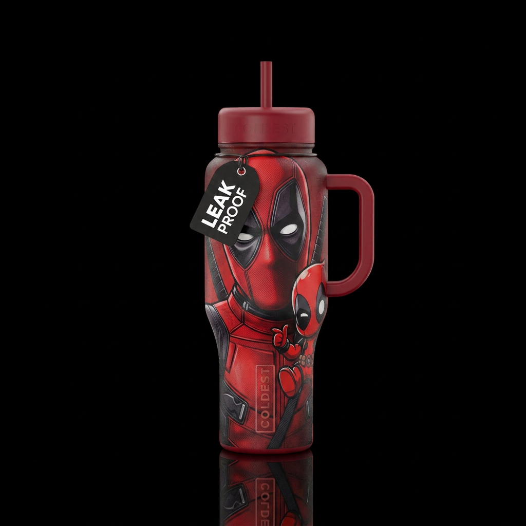 Deadpool water bottle design