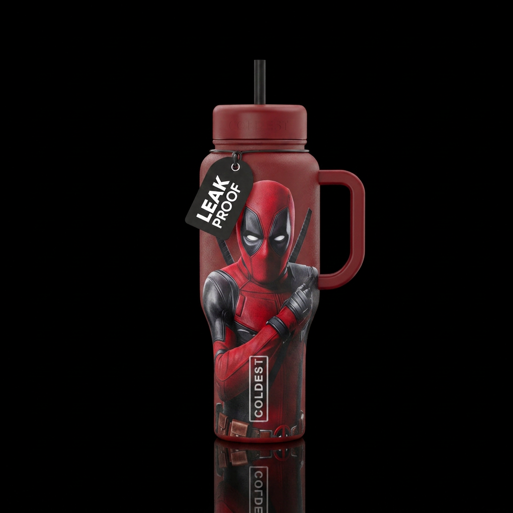 Deadpool water bottle design