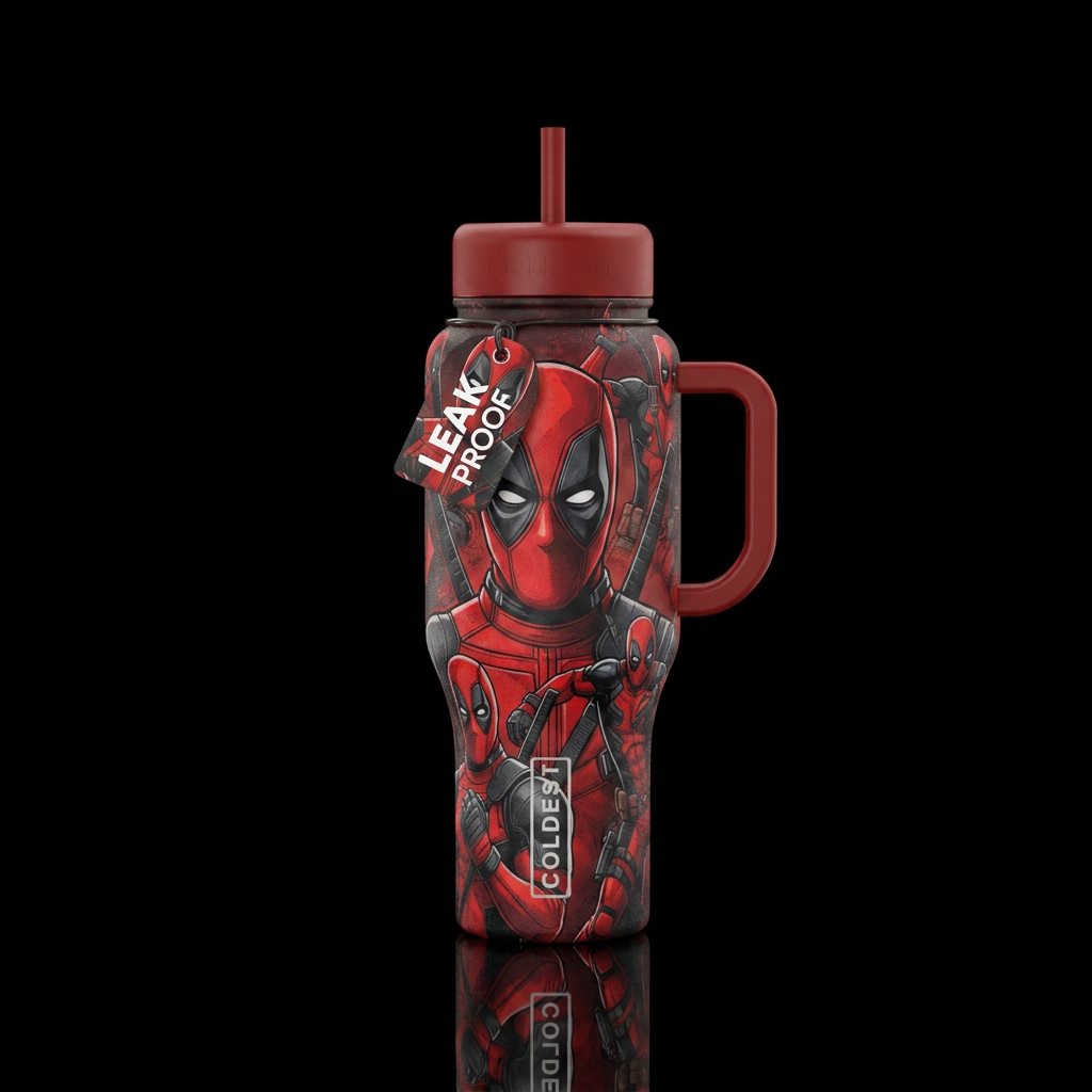 Deadpool water bottle design