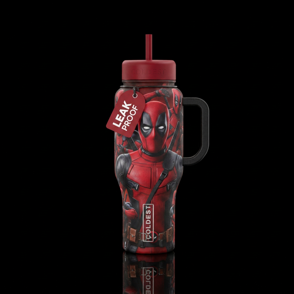 Deadpool water bottle design