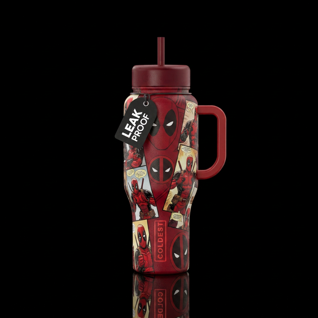 Deadpool water bottle design