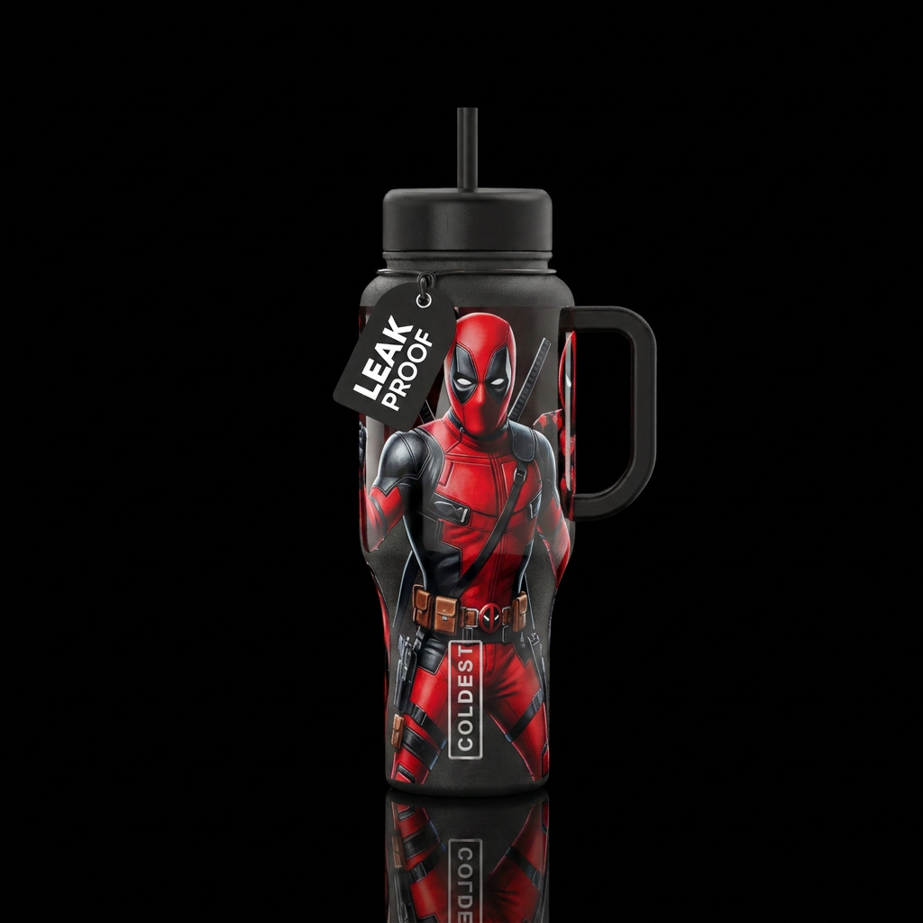 Deadpool water bottle design