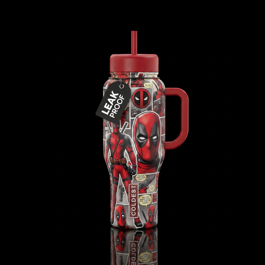 Deadpool water bottle design