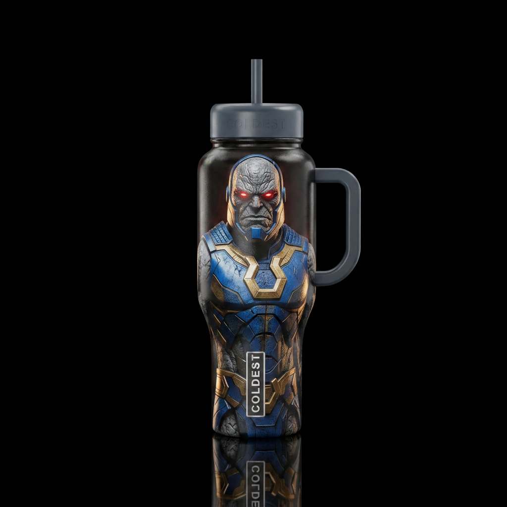 Darkseid water bottle design
