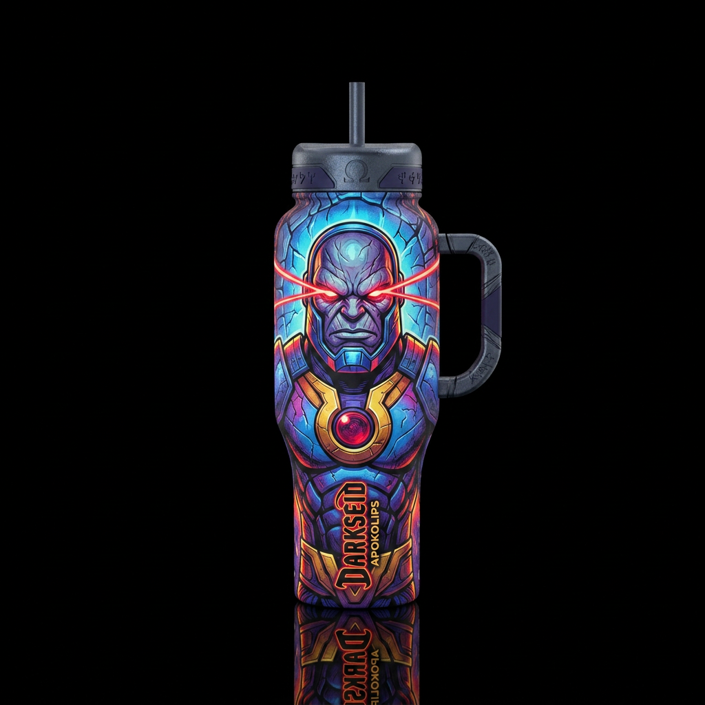 Darkseid water bottle design