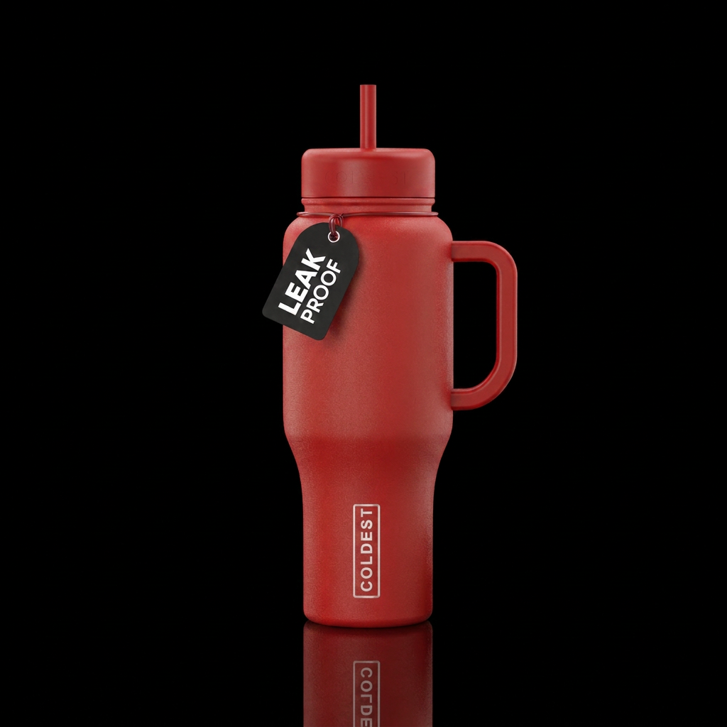 Red hood water bottle design