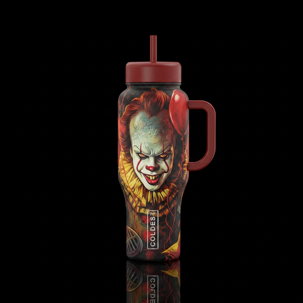 Pennywise water bottle design
