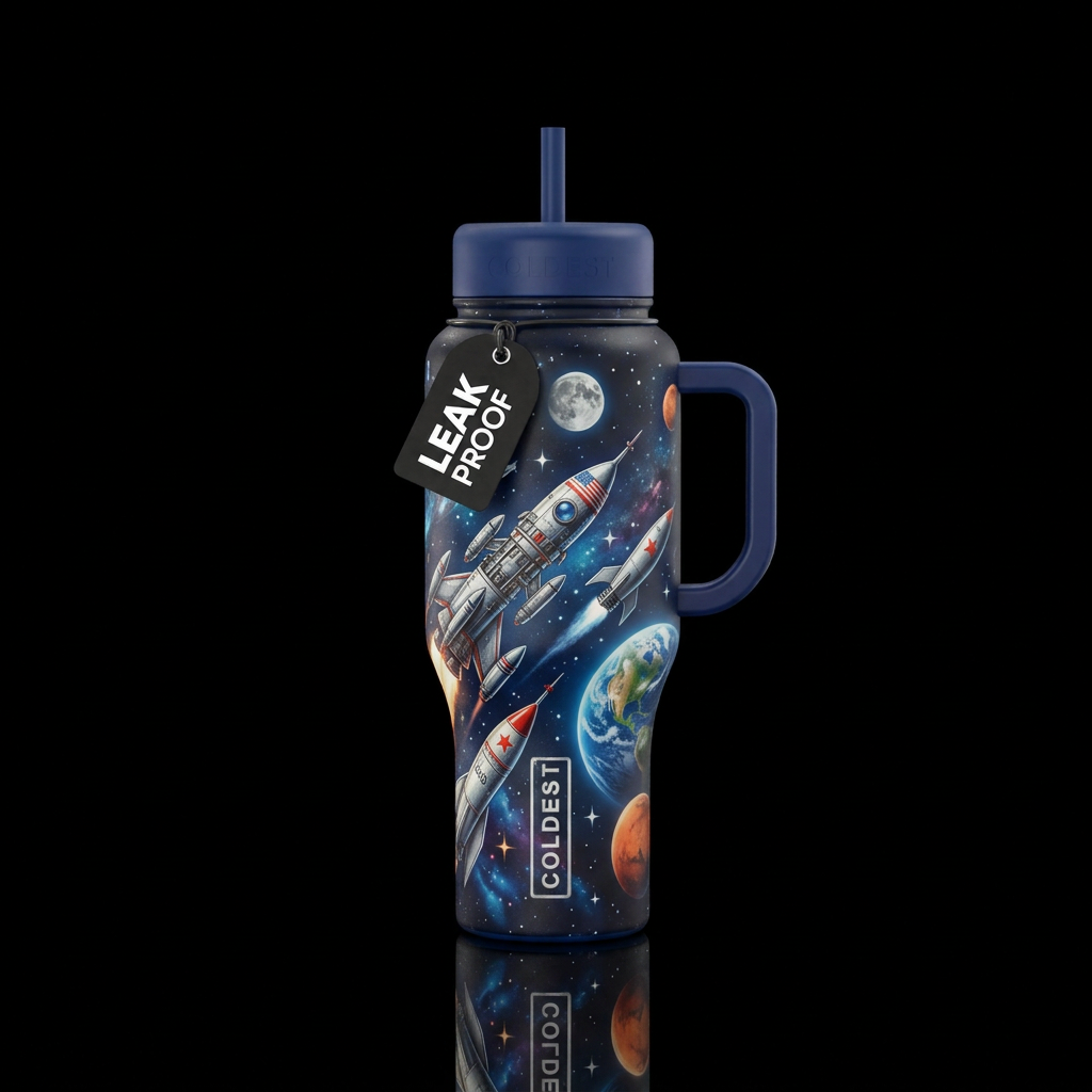 The greatest space race ever water bottle design