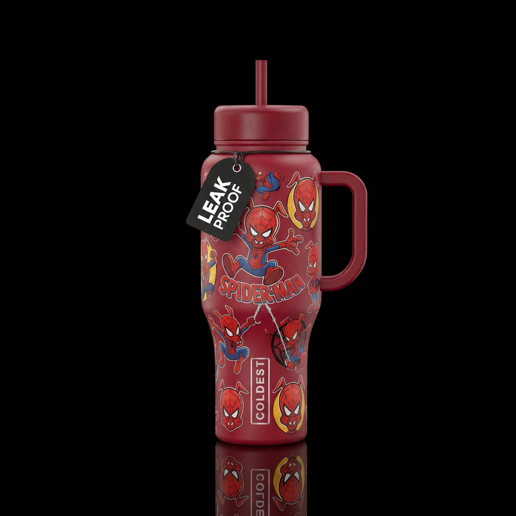 Spider ham water bottle design